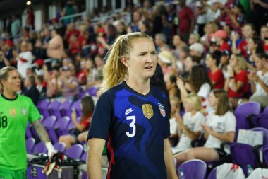 5 Mart 2020 'de Orlando Florida' daki Exploria Stadyumu 'nda düzenlenen 2020 SheBelieves Kupası' nda ABD ile İngiltere maçı. Fotoğraf: Marty Jean-Louis