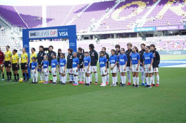 İspanya - Japonya maçı, 5 Mart 2020 tarihinde Orlando Florida 'daki Exploria Stadyumu' nda düzenlenen 2020 SheBelieves Kupası 'nda yapıldı. Fotoğraf: Marty Jean-Louis