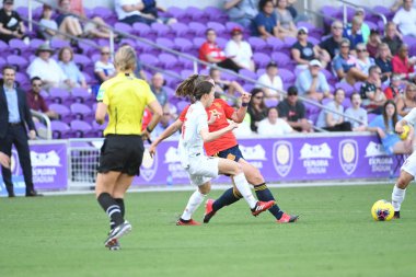 İspanya - Japonya maçı, 5 Mart 2020 tarihinde Orlando Florida 'daki Exploria Stadyumu' nda düzenlenen 2020 SheBelieves Kupası 'nda yapıldı. Fotoğraf: Marty Jean-Louis