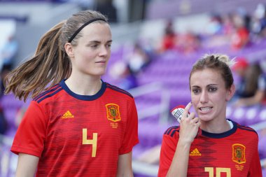 İspanya - Japonya maçı, 5 Mart 2020 tarihinde Orlando Florida 'daki Exploria Stadyumu' nda düzenlenen 2020 SheBelieves Kupası 'nda yapıldı. Fotoğraf: Marty Jean-Louis