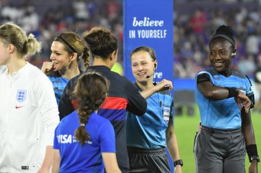 5 Mart 2020 'de Orlando Florida' daki Exploria Stadyumu 'nda düzenlenen 2020 SheBelieves Kupası' nda ABD ile İngiltere maçı. Fotoğraf: Marty Jean-Louis