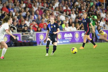 5 Mart 2020 'de Orlando Florida' daki Exploria Stadyumu 'nda düzenlenen 2020 SheBelieves Kupası' nda ABD ile İngiltere maçı. Fotoğraf: Marty Jean-Louis