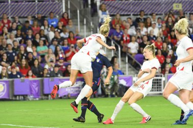 5 Mart 2020 'de Orlando Florida' daki Exploria Stadyumu 'nda düzenlenen 2020 SheBelieves Kupası' nda ABD ile İngiltere maçı. Fotoğraf: Marty Jean-Louis