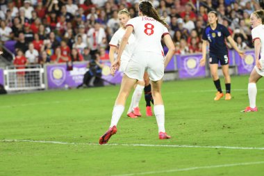 5 Mart 2020 'de Orlando Florida' daki Exploria Stadyumu 'nda düzenlenen 2020 SheBelieves Kupası' nda ABD ile İngiltere maçı. Fotoğraf: Marty Jean-Louis