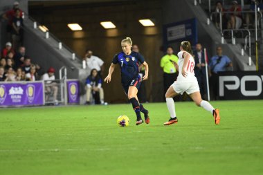5 Mart 2020 'de Orlando Florida' daki Exploria Stadyumu 'nda düzenlenen 2020 SheBelieves Kupası' nda ABD ile İngiltere maçı. Fotoğraf: Marty Jean-Louis