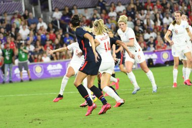 5 Mart 2020 'de Orlando Florida' daki Exploria Stadyumu 'nda düzenlenen 2020 SheBelieves Kupası' nda ABD ile İngiltere maçı. Fotoğraf: Marty Jean-Louis