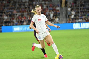 5 Mart 2020 'de Orlando Florida' daki Exploria Stadyumu 'nda düzenlenen 2020 SheBelieves Kupası' nda ABD ile İngiltere maçı. Fotoğraf: Marty Jean-Louis