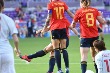 İspanya - Japonya maçı, 5 Mart 2020 tarihinde Orlando Florida 'daki Exploria Stadyumu' nda düzenlenen 2020 SheBelieves Kupası 'nda yapıldı. Fotoğraf: Marty Jean-Louis