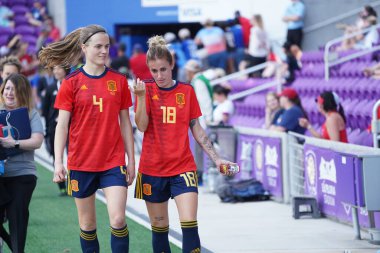 İspanya - Japonya maçı, 5 Mart 2020 tarihinde Orlando Florida 'daki Exploria Stadyumu' nda düzenlenen 2020 SheBelieves Kupası 'nda yapıldı. Fotoğraf: Marty Jean-Louis