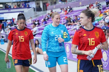 İspanya - Japonya maçı, 5 Mart 2020 tarihinde Orlando Florida 'daki Exploria Stadyumu' nda düzenlenen 2020 SheBelieves Kupası 'nda yapıldı. Fotoğraf: Marty Jean-Louis