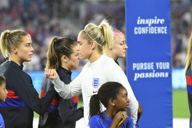 5 Mart 2020 'de Orlando Florida' daki Exploria Stadyumu 'nda düzenlenen 2020 SheBelieves Kupası' nda ABD ile İngiltere maçı. Fotoğraf: Marty Jean-Louis