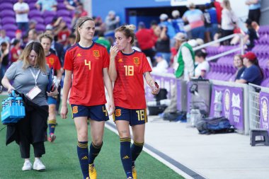 İspanya - Japonya maçı, 5 Mart 2020 tarihinde Orlando Florida 'daki Exploria Stadyumu' nda düzenlenen 2020 SheBelieves Kupası 'nda yapıldı. Fotoğraf: Marty Jean-Louis