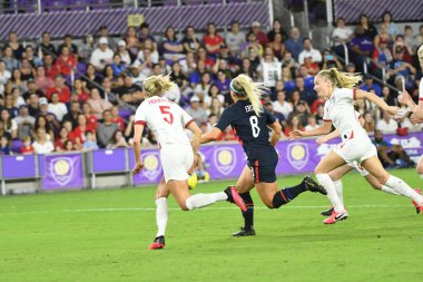 5 Mart 2020 'de Orlando Florida' daki Exploria Stadyumu 'nda düzenlenen 2020 SheBelieves Kupası' nda ABD ile İngiltere maçı. Fotoğraf: Marty Jean-Louis