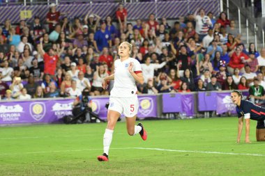 5 Mart 2020 'de Orlando Florida' daki Exploria Stadyumu 'nda düzenlenen 2020 SheBelieves Kupası' nda ABD ile İngiltere maçı. Fotoğraf: Marty Jean-Louis