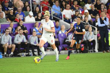 5 Mart 2020 'de Orlando Florida' daki Exploria Stadyumu 'nda düzenlenen 2020 SheBelieves Kupası' nda ABD ile İngiltere maçı. Fotoğraf: Marty Jean-Louis