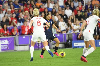 5 Mart 2020 'de Orlando Florida' daki Exploria Stadyumu 'nda düzenlenen 2020 SheBelieves Kupası' nda ABD ile İngiltere maçı. Fotoğraf: Marty Jean-Louis