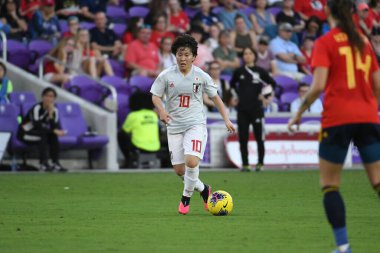 İspanya - Japonya maçı, 5 Mart 2020 tarihinde Orlando Florida 'daki Exploria Stadyumu' nda düzenlenen 2020 SheBelieves Kupası 'nda yapıldı. Fotoğraf: Marty Jean-Louis