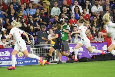 5 Mart 2020 'de Orlando Florida' daki Exploria Stadyumu 'nda düzenlenen 2020 SheBelieves Kupası' nda ABD ile İngiltere maçı. Fotoğraf: Marty Jean-Louis