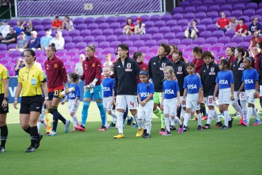 İspanya - Japonya maçı, 5 Mart 2020 tarihinde Orlando Florida 'daki Exploria Stadyumu' nda düzenlenen 2020 SheBelieves Kupası 'nda yapıldı. Fotoğraf: Marty Jean-Louis