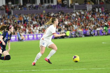5 Mart 2020 'de Orlando Florida' daki Exploria Stadyumu 'nda düzenlenen 2020 SheBelieves Kupası' nda ABD ile İngiltere maçı. Fotoğraf: Marty Jean-Louis