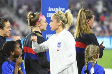 5 Mart 2020 'de Orlando Florida' daki Exploria Stadyumu 'nda düzenlenen 2020 SheBelieves Kupası' nda ABD ile İngiltere maçı. Fotoğraf: Marty Jean-Louis