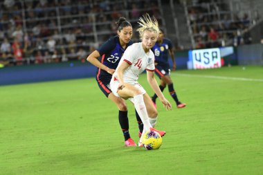 5 Mart 2020 'de Orlando Florida' daki Exploria Stadyumu 'nda düzenlenen 2020 SheBelieves Kupası' nda ABD ile İngiltere maçı. Fotoğraf: Marty Jean-Louis