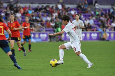 İspanya - Japonya maçı, 5 Mart 2020 tarihinde Orlando Florida 'daki Exploria Stadyumu' nda düzenlenen 2020 SheBelieves Kupası 'nda yapıldı. Fotoğraf: Marty Jean-Louis