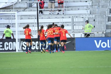 İspanya - Japonya maçı, 5 Mart 2020 tarihinde Orlando Florida 'daki Exploria Stadyumu' nda düzenlenen 2020 SheBelieves Kupası 'nda yapıldı. Fotoğraf: Marty Jean-Louis