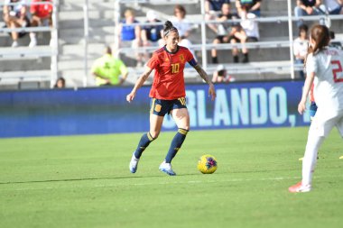 İspanya - Japonya maçı, 5 Mart 2020 tarihinde Orlando Florida 'daki Exploria Stadyumu' nda düzenlenen 2020 SheBelieves Kupası 'nda yapıldı. Fotoğraf: Marty Jean-Louis