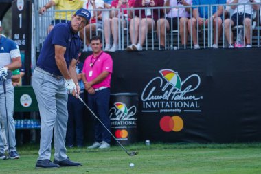 Phil Nickelson, 5 Mart 2020 'de Orlando Florida' daki Bay HIll Club Lodge 'da düzenlenen 2020 Arnold Palmer Birinci Tur Gruplaşmaları sırasında. Fotoğraf: Marty Jean-Louis