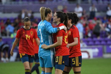 İspanya - Japonya maçı, 5 Mart 2020 tarihinde Orlando Florida 'daki Exploria Stadyumu' nda düzenlenen 2020 SheBelieves Kupası 'nda yapıldı. Fotoğraf: Marty Jean-Louis