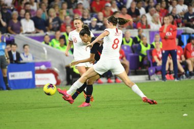 5 Mart 2020 'de Orlando Florida' daki Exploria Stadyumu 'nda düzenlenen 2020 SheBelieves Kupası' nda ABD ile İngiltere maçı. Fotoğraf: Marty Jean-Louis