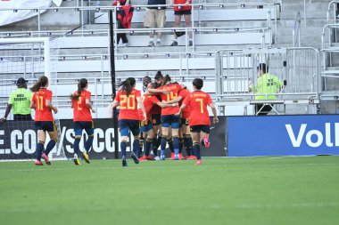 İspanya - Japonya maçı, 5 Mart 2020 tarihinde Orlando Florida 'daki Exploria Stadyumu' nda düzenlenen 2020 SheBelieves Kupası 'nda yapıldı. Fotoğraf: Marty Jean-Louis