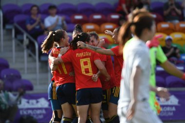 İspanya - Japonya maçı, 5 Mart 2020 tarihinde Orlando Florida 'daki Exploria Stadyumu' nda düzenlenen 2020 SheBelieves Kupası 'nda yapıldı. Fotoğraf: Marty Jean-Louis