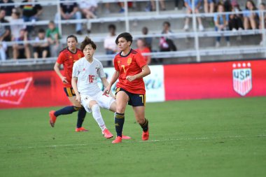 İspanya - Japonya maçı, 5 Mart 2020 tarihinde Orlando Florida 'daki Exploria Stadyumu' nda düzenlenen 2020 SheBelieves Kupası 'nda yapıldı. Fotoğraf: Marty Jean-Louis