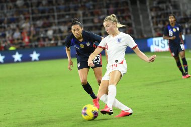 5 Mart 2020 'de Orlando Florida' daki Exploria Stadyumu 'nda düzenlenen 2020 SheBelieves Kupası' nda ABD ile İngiltere maçı. Fotoğraf: Marty Jean-Louis