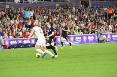 5 Mart 2020 'de Orlando Florida' daki Exploria Stadyumu 'nda düzenlenen 2020 SheBelieves Kupası' nda ABD ile İngiltere maçı. Fotoğraf: Marty Jean-Louis