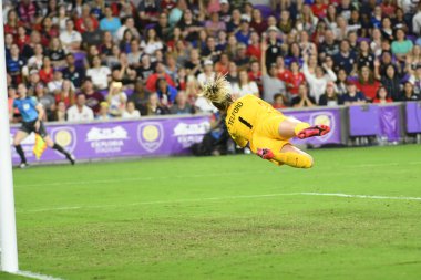 5 Mart 2020 'de Orlando Florida' daki Exploria Stadyumu 'nda düzenlenen 2020 SheBelieves Kupası' nda ABD ile İngiltere maçı. Fotoğraf: Marty Jean-Louis