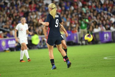 5 Mart 2020 'de Orlando Florida' daki Exploria Stadyumu 'nda düzenlenen 2020 SheBelieves Kupası' nda ABD ile İngiltere maçı. Fotoğraf: Marty Jean-Louis