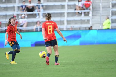 İspanya - Japonya maçı, 5 Mart 2020 tarihinde Orlando Florida 'daki Exploria Stadyumu' nda düzenlenen 2020 SheBelieves Kupası 'nda yapıldı. Fotoğraf: Marty Jean-Louis