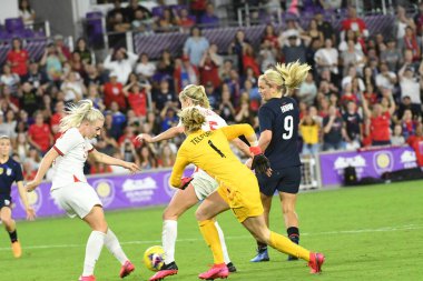 5 Mart 2020 'de Orlando Florida' daki Exploria Stadyumu 'nda düzenlenen 2020 SheBelieves Kupası' nda ABD ile İngiltere maçı. Fotoğraf: Marty Jean-Louis