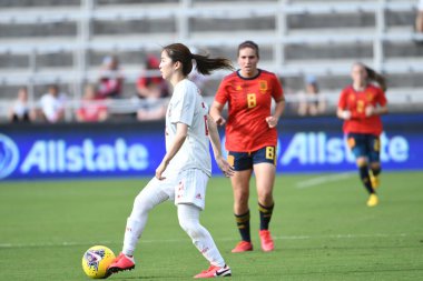 İspanya - Japonya maçı, 5 Mart 2020 tarihinde Orlando Florida 'daki Exploria Stadyumu' nda düzenlenen 2020 SheBelieves Kupası 'nda yapıldı. Fotoğraf: Marty Jean-Louis