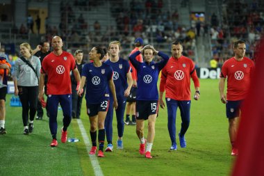 5 Mart 2020 'de Orlando Florida' daki Exploria Stadyumu 'nda düzenlenen 2020 SheBelieves Kupası' nda ABD ile İngiltere maçı. Fotoğraf: Marty Jean-Louis