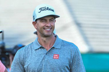 Adam Scott, Orlando Florida 'daki Bay HIll Club Lodge' da 5 Mart 2020 'de düzenlenen 2020 Arnold Palmer Birinci Tur Gruplaşması sırasında. Fotoğraf: Marty Jean-Louis