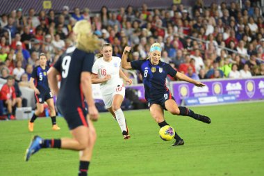 5 Mart 2020 'de Orlando Florida' daki Exploria Stadyumu 'nda düzenlenen 2020 SheBelieves Kupası' nda ABD ile İngiltere maçı. Fotoğraf: Marty Jean-Louis