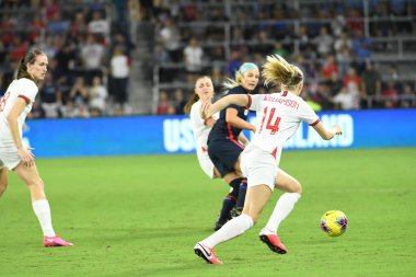 5 Mart 2020 'de Orlando Florida' daki Exploria Stadyumu 'nda düzenlenen 2020 SheBelieves Kupası' nda ABD ile İngiltere maçı. Fotoğraf: Marty Jean-Louis