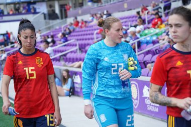 İspanya - Japonya maçı, 5 Mart 2020 tarihinde Orlando Florida 'daki Exploria Stadyumu' nda düzenlenen 2020 SheBelieves Kupası 'nda yapıldı. Fotoğraf: Marty Jean-Louis