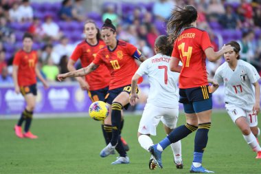 İspanya - Japonya maçı, 5 Mart 2020 tarihinde Orlando Florida 'daki Exploria Stadyumu' nda düzenlenen 2020 SheBelieves Kupası 'nda yapıldı. Fotoğraf: Marty Jean-Louis