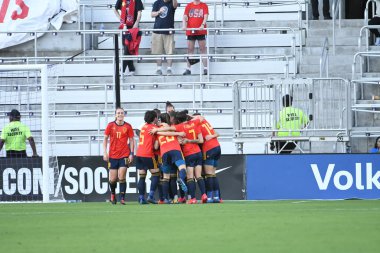 İspanya - Japonya maçı, 5 Mart 2020 tarihinde Orlando Florida 'daki Exploria Stadyumu' nda düzenlenen 2020 SheBelieves Kupası 'nda yapıldı. Fotoğraf: Marty Jean-Louis