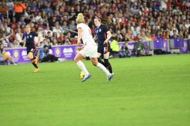 5 Mart 2020 'de Orlando Florida' daki Exploria Stadyumu 'nda düzenlenen 2020 SheBelieves Kupası' nda ABD ile İngiltere maçı. Fotoğraf: Marty Jean-Louis